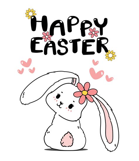 happy easter bunny drawing
